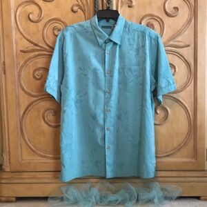 Cubavera Cubano Mens Shirt Turquoise
